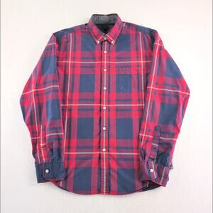 J. Crew Tartan Plaid Long Sleeve 100% Cotton Men's Large Button Down Shirt